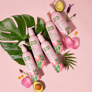 Hydrate and moisturise dry strands using products that feature a blend of super-hydrating botanicals, such as Rose Water with Hibiscus, Jasmine with provitamin b5, Aloe and Honey.